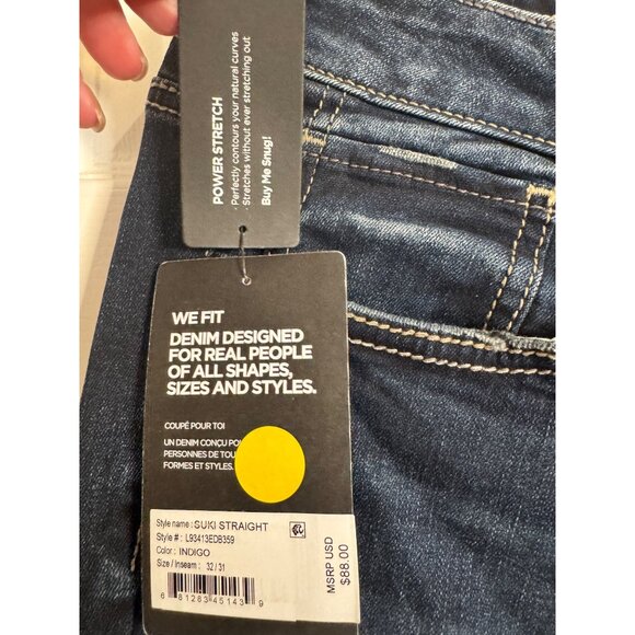 Silver Jeans Co. Suki Curvy Size W32/L31 Fit Mid Rise Straight Leg Western NWT J - Picture 4 of 10